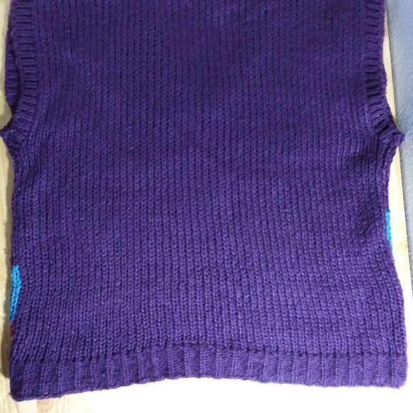 Vintage Uno & Una Abstract Geometric Color Block V-Neck Sweater Vest - Picture 8 of 8